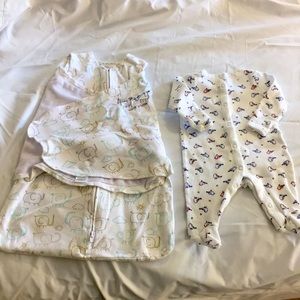 Elephant Halo Sleep Sack & waffle sleep & play